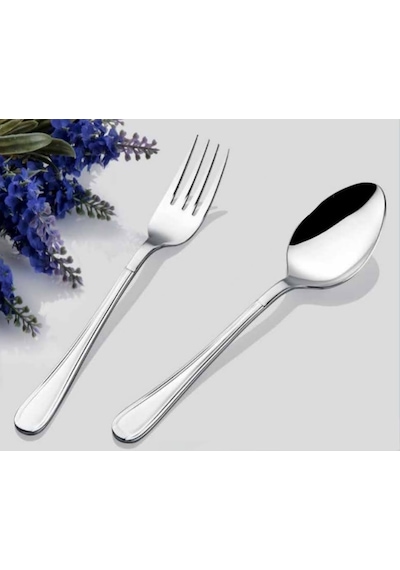 İnter Çelik İnter Model Kaşık &Çatal 60 Parça Kutulu Set Gümüş