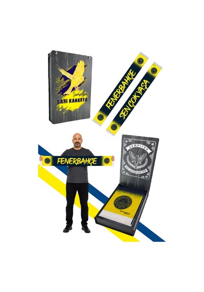 Fenerium Unısex Sen Çok Yaşa Şal Uv Kutu Hediyeli Lacivert