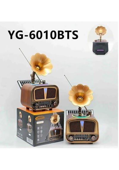 Yuegan Yg-6010bts Usb/sd Mp3 Çalar Gramofon Bluetooth Şarjlı Nostaljik Radyo