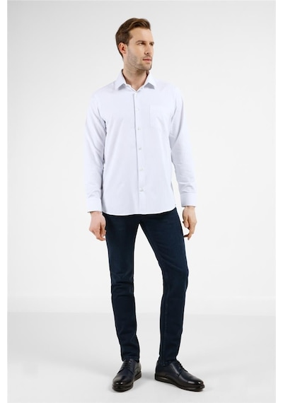 İmza Beyaz - Mavi Çizgili Desen Sert Yaka Uzun Kol Cepli Comfort Fit Pamuklu Gömlek 1004255208 Beyaz - Mavi İmza Beyaz - Mavi Çizgili Desen Sert Yaka Uzun Kol Cepli Comfort Fit Pamuklu Gömlek 1004255208 Beyaz - Mavi