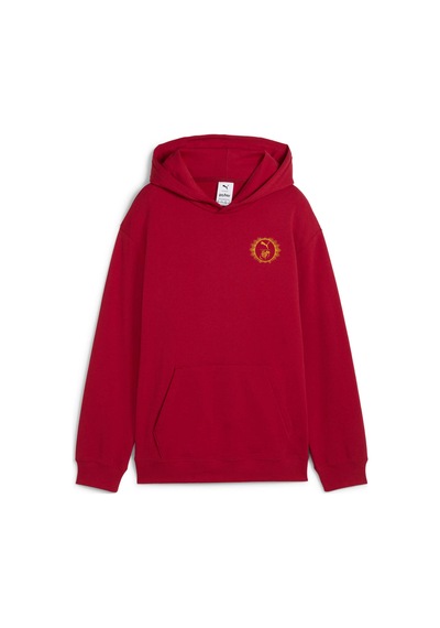 Puma X Harry Potter Genç Rahat Kesim Kapüşonlu Sweatshırt 630078 13 Kırmızı
