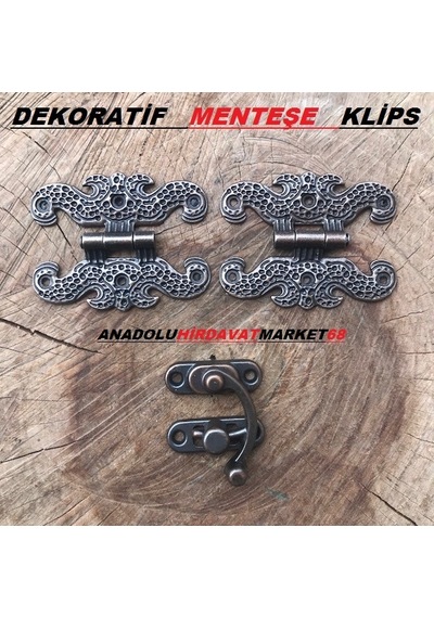 Dekoratif Tavla Menteşe Klips Kutu Menteşe Ve Klips Oksit Renk