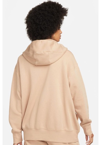 Nike Sportswear Phoenix Fleece Oversized Hoodie Full Zip Bol Kesim Kapüşonlu Kadın Sweatshirt Bej Bej