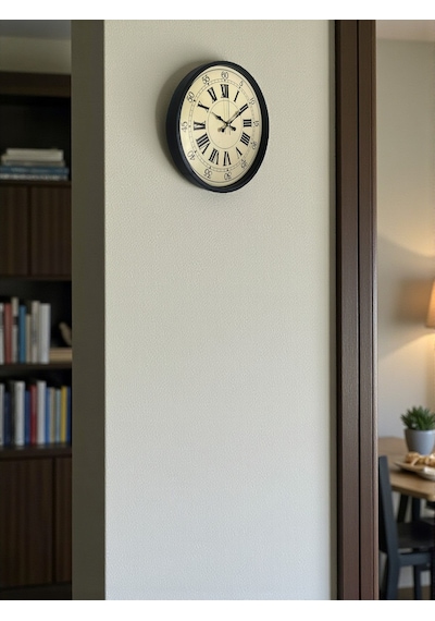 Zentime 36 Cm Siyah Dekoratif Duvar Saati çok Renkli
