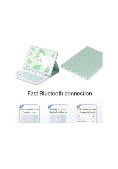 Apple Uyumlu iPad 9. Nesil 10.2" 2021 Kılıf Kablosuz Klavyeli Kılıf Mobax A2602 A2603 A2604 A2605