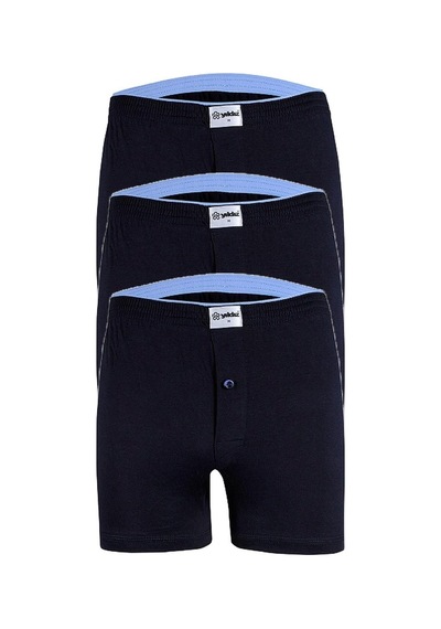 3'Lü Paket Erkek Havlu Bel Düz Boxer 001