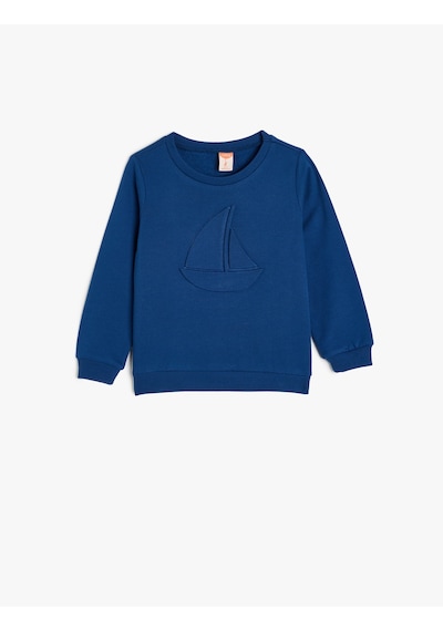Koton Deniz Temalı Bisiklet Yaka Uzun Kollu Bebek Sweatshirt Saks 5smb10053tk Saks Mavi Koton Deniz Temalı Bisiklet Yaka Uzun Kollu Bebek Sweatshirt Saks 5smb10053tk Saks Mavi