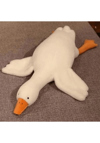 Peluş Kaz 70 Cm Sevimli Ve Konforlu: Uyku Yastığı Ve Sarılma Arkadaşı Dekoratif Oyuncak