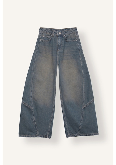 Defacto Loose Fit Dikiş Detaylı Yıkamalı Jean Pantolon Kız Çocuk I8868a826wnnm34 Mavi-nm34