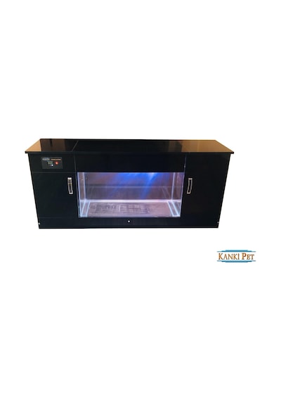 Kanki Pet KP160TVHGL01 Led Dizayn Akvaryum Tv Ünitesi Siyah
