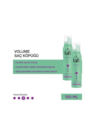 Taft True Volume Köpük 150Ml X 2 Adet