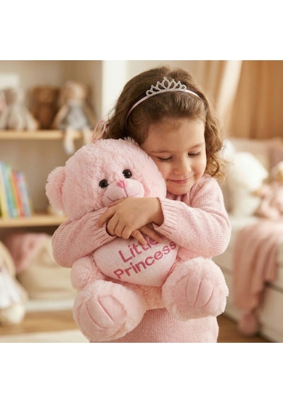 25 Cm Peluş Ayıcık Little Princess & Prince Uyku Ve Oyun Arkadaşı Pembe