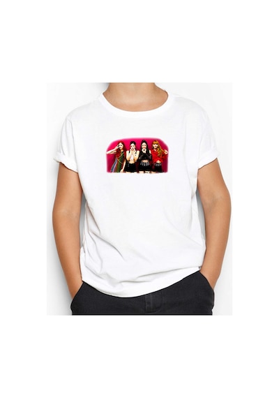 Zepplin Giyim Blackpink Grup Beyaz Çocuk Tişört Beyaz
