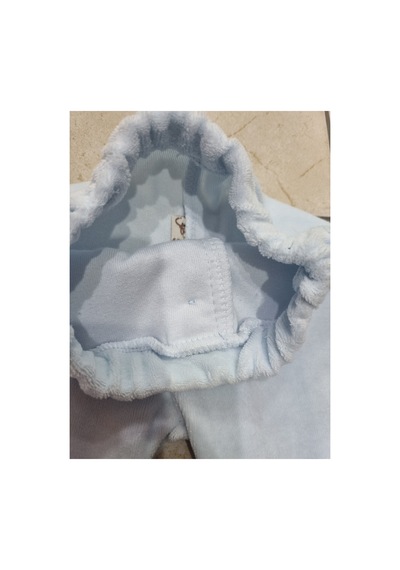 Uğur Bebe Kadife Erkek Bebek Önden Çıtçıtlı Mavi 2 Li Bebek Takımı Mavi Mavi