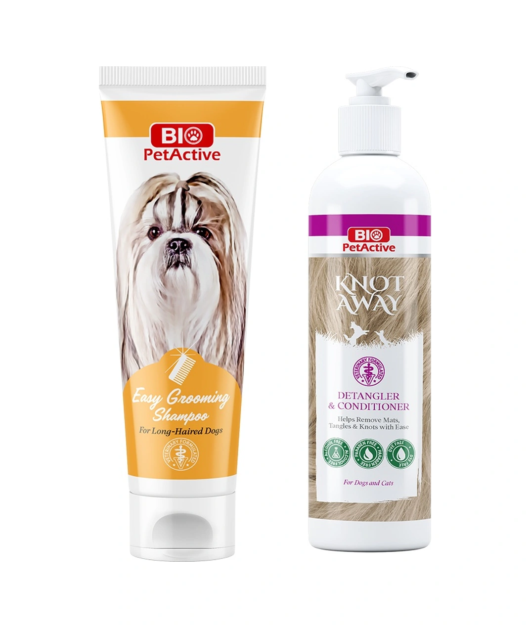 Bio Petactive Easy Grooming Uzun Tüylü Köpek Şampuanı 250 Ml + Knot Away Kıtık Açıcı Krem 2 Li Set