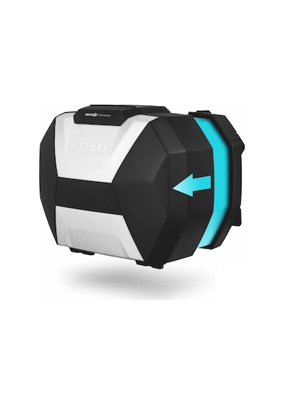 Motosiklet Çanta - Topcase - Sh38x-al 38 38 Litre Alüminyum Kapaklı Yan Çanta Takım Siyah