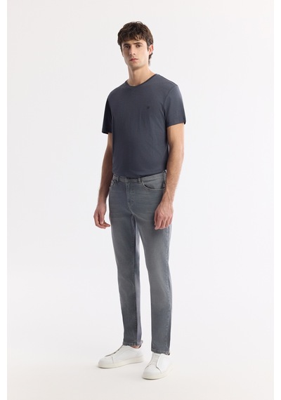 Avva Erkek Gri Klasik Bel Eskitme Yıkamalı Pamuklu Berlin Slim Fit Jean Pantolon B003524 Avva Erkek Gri Klasik Bel Eskitme Yıkamalı Pamuklu Berlin Slim Fit Jean Pantolon B003524