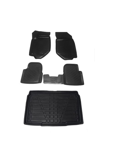 Opel Corsa F 2019+ 3D Havuzlu Paspas ve Bagaj Havuzu Bizymo Set Siyah