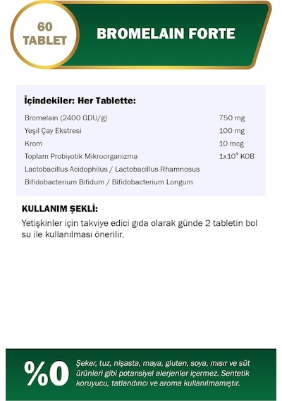 Nutraxin Bromelain Forte 60 Tablet