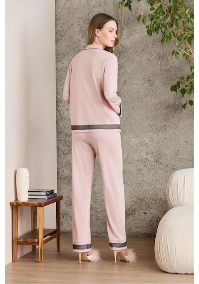 Pierre Cardin 2200 Kadın Uzun Kollu Gömlek Pijama Takımı-pudra Pudra Pierre Cardin 2200 Kadın Uzun Kollu Gömlek Pijama Takımı-pudra Pudra