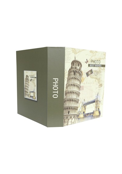 Rabsev Fotoğraf Albümü 10x15cm 200 Fotoğraf Kapasiteli Pisa Kulesi Desenli Anı Albümü