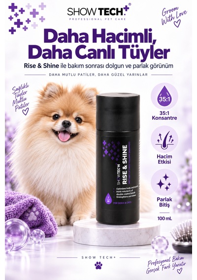 Showtech Kabartıcı Ve Dolgunlaştırıcı Kedi Köpek Şampuanı 100 Ml - 35:1 Konsantre