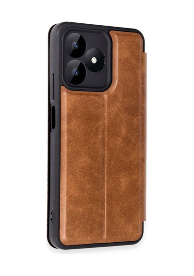 Newface Realme Note 50 4g Kılıf Flip Cover - Taba Taba