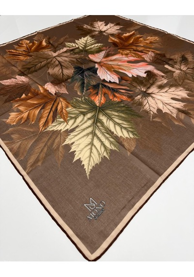Mono Scarfs Soft Pamuk Eşarp-90 X 90 -06109 Kahverengi