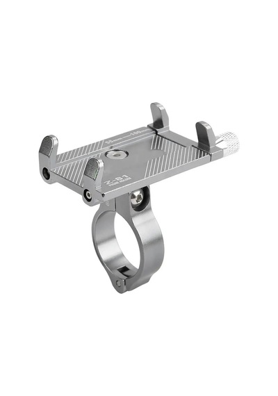 Valkyrie X-81g Metal Motorsiklet Bisiklet Cep Telefonu Tutucu - Alüminyum Alaşım Darbeye Dayanıklı Paslanmaz - 360 Derece Evrensel Gümüş