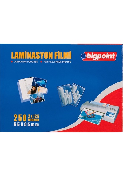 Bigpoint Laminasyon Filmi 65X95Mm 125 Mikron 100'Lü Kutu