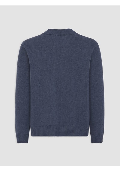 LC Waikiki Lc Waıkıkı Mavi Polo Yaka Desenli Erkek Triko Kazak
