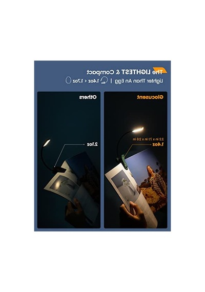 10 Led'li Şarj Edilebilir Kitap Işığı, 3 Renk Ve 3 Parlaklık Seçeneği, Okuma Klipsi 10 Parça Siyah