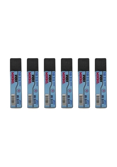 2.0mm 2b Kalem Ucu, 6 Adetli Siyah Set