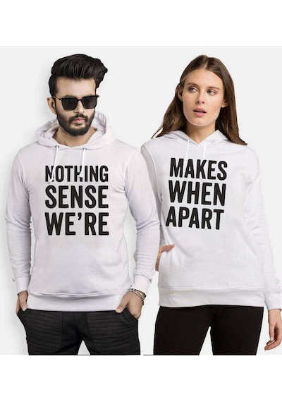 Tshirthane Nothing Sense We'Re Sevgili Kombinleri Kapüşonlu Kom