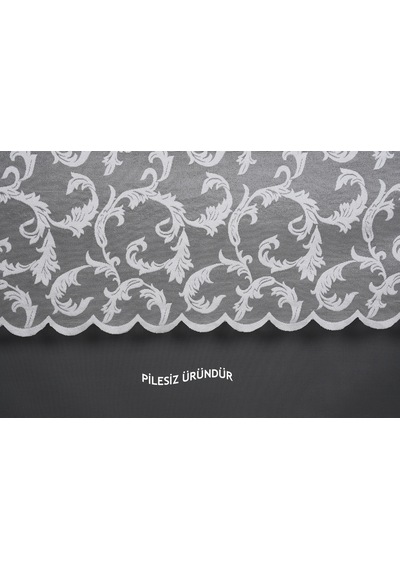 Sultan 1 Model Krem Renk Pilesiz Tek Kanat Fon Perde 300 260 Cm