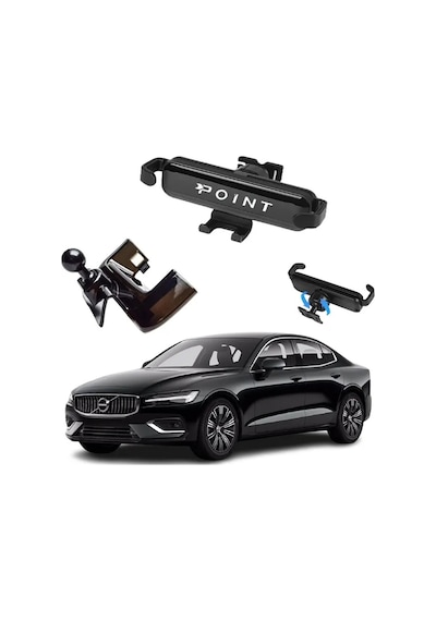 Volvo S60 Araca Özel Cep Telefonu Tutacağı Robotik Oynar Başlıklı 2018-2024 Arası Profesyonel Ürün Siyah