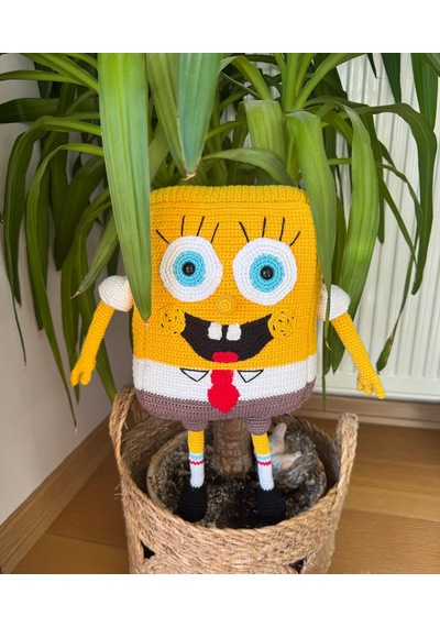 Dev Sünger Bob Sponge Bob AMİGURUMİ 35 CM