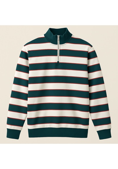 We&me Regular Fit Yarım Fermuarlı Dik Yaka Bloklu Basic Sweatshirt Çok Renkli