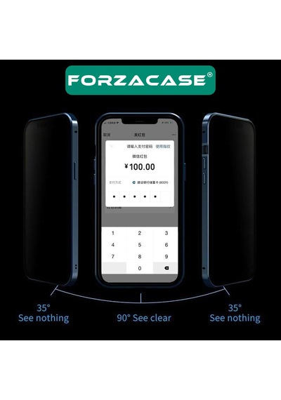Forzacase Samsung Galaxy Uyumlu S24 Plus İçin Privacy Hayalet Ekran Koruyucu Seramik Film - Fc292 Siyah