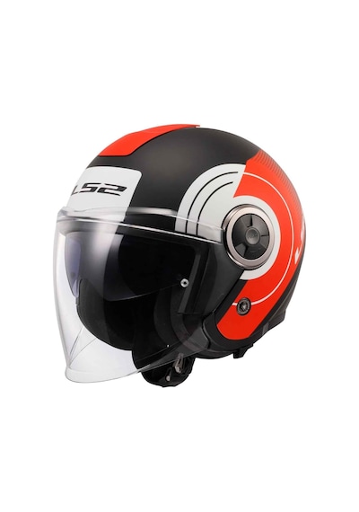 Ls2 Classy Disko Açık Motosiklet Kaskı-9559 Siyah - Kırmızı - Beyaz