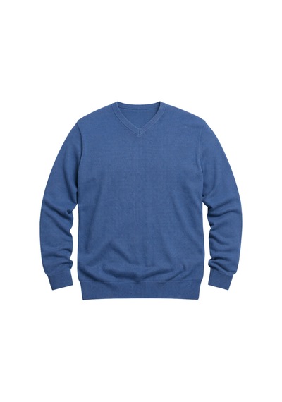 Battalmoda Erkek Büyük Beden İndigo V Yaka Triko Kazak 3xl-4xl-5xl-6xl