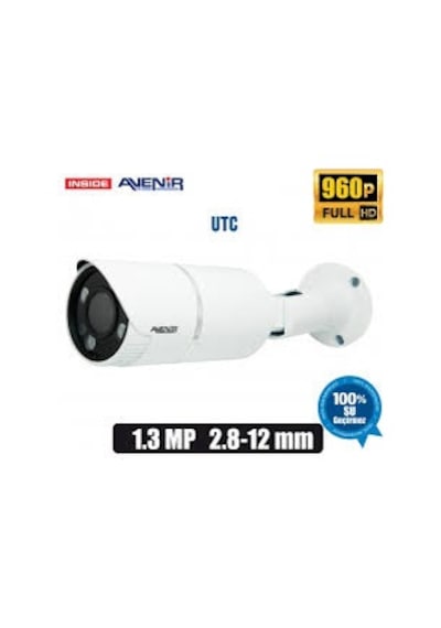 Avenir Av-888Ahd 1.3Mp 2.8Mm-12Mm Verifocal Lens Büyük Metal Kasa