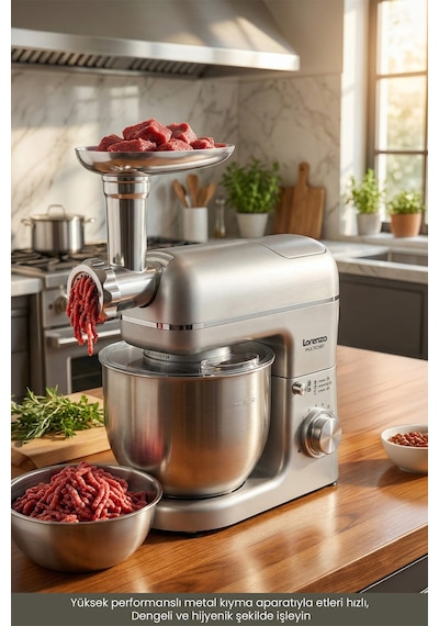 Lorenzo Multichef 1500 W  3 in 1 Stand Mixer