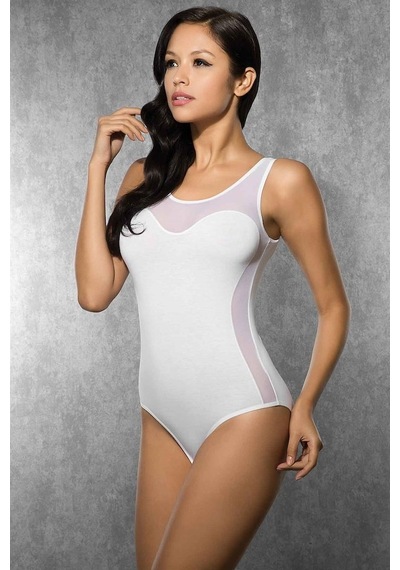 Doreanse Kadın Modal Transparan Detaylı Geniş Yaka Body 12128