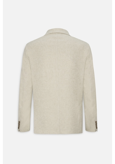 Ac&co Erkek Bej Slim Fit Dar Kesim Kırlangıç Yaka Casual Blazer Ceket