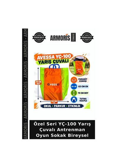Özel Seri Yç-100 Yarış Çuvalı Antrenman Oyun Sokak Bireysel Çok Renkli