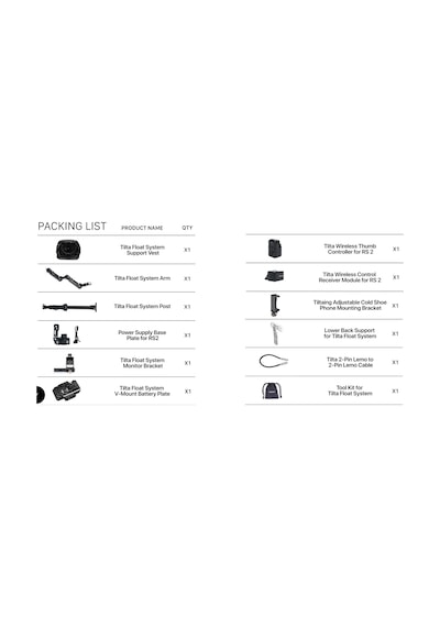 Tilta Gss-t01-v Float Djı Rs2 Ve Rs3 İçin El Gimbal Destek Sistemi