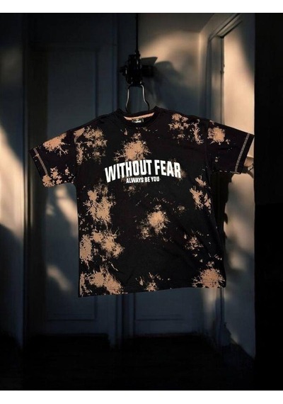 Carinos Erkek Çocuk Batik Desenli Oversize Tshirt-14552 SIYAH