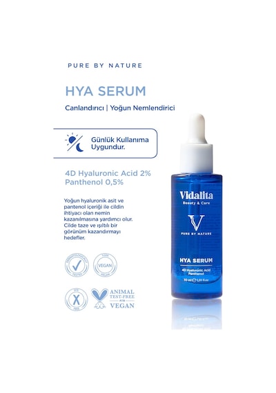 Vidalita Beauty & Care Hyaluronic Acid %2 + B5 Serum Yoğun Nemlendirici Cilt Serumu 30 Ml