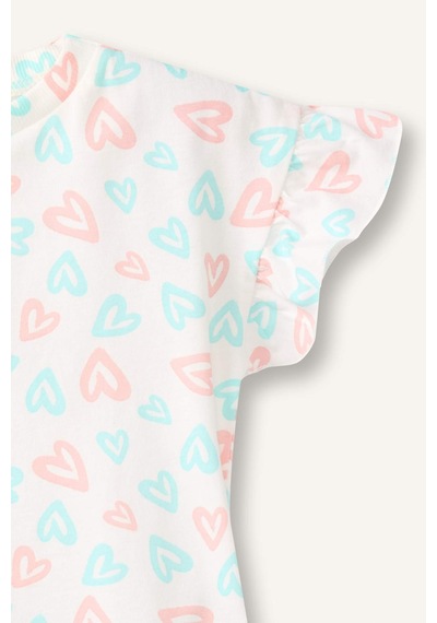 Defacto Baskılı 2li Ecru Pijama Takımı Kız Bebek H9309a526smer233 Ekru-er233